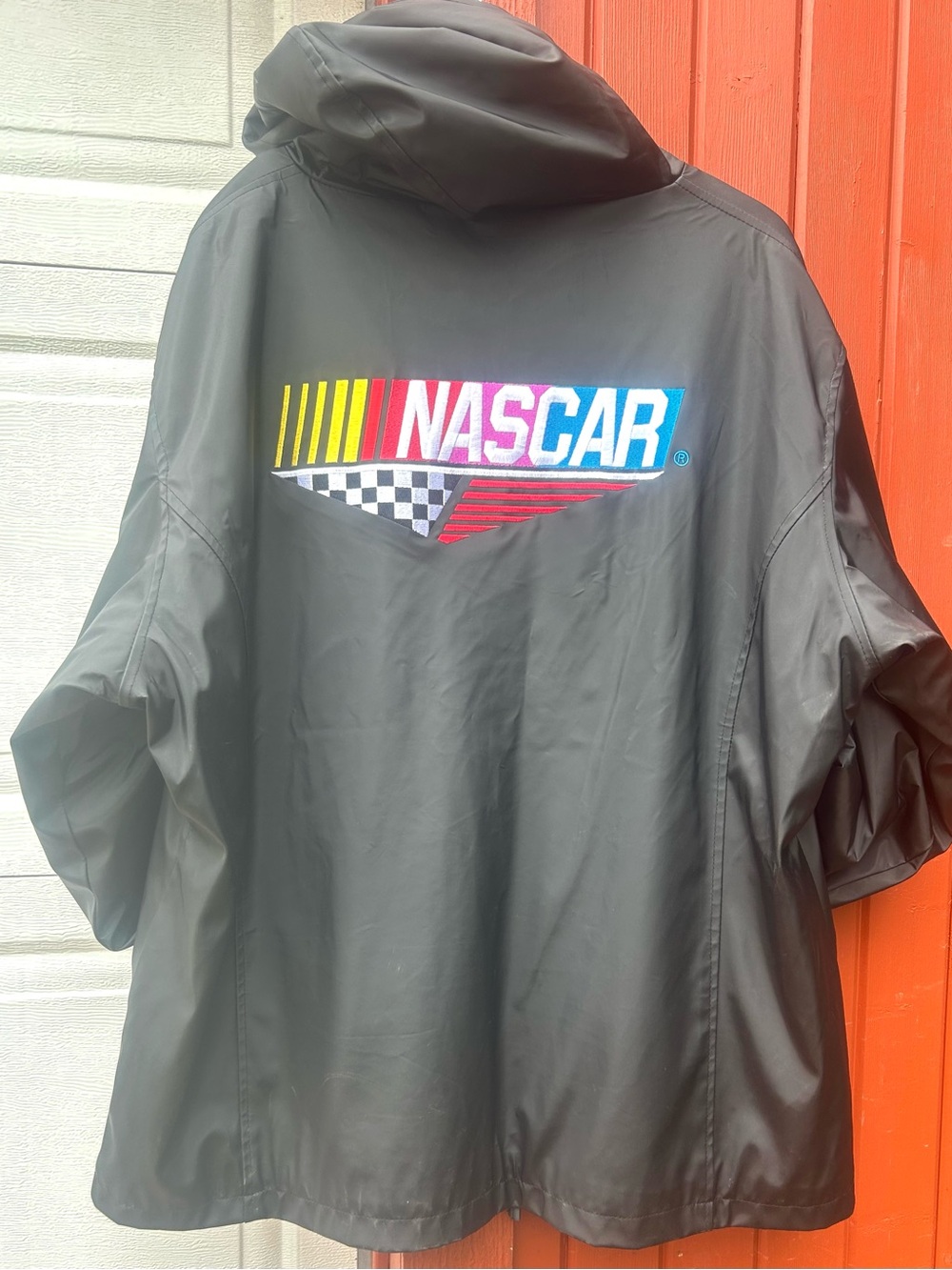 Vintage Essex NASCAR Jacket Blanket Line Embroidered Rain Resistance Size 3X